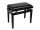 PB1/1025 Boston  piano bench with adjustable seat (55,5x32,5x48-56cm), glossy black with black vinyl seat