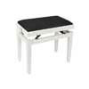 PB1/3520 Boston  piano bench with adjustable seat (55,5x32,5x48-56cm), satin white with black velvet seat