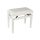 PB1/3540 Boston  piano bench with adjustable seat (55,5x32,5x48-56cm), satin white with white velvet seat