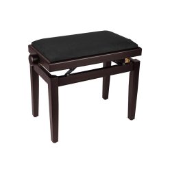   PB1/5020 Boston  piano bench with adjustable seat (55,5x32,5x48-56cm), glossy rosewood with black velvet seat