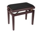 PB1/6520 Boston  piano bench with adjustable seat (55,5x32,5x48-56cm), satin walnut with black velvet seat