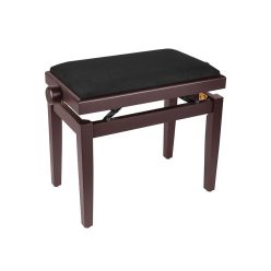   PB1/6520 Boston  piano bench with adjustable seat (55,5x32,5x48-56cm), satin walnut with black velvet seat