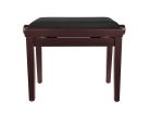 PB1/6520 Boston  piano bench with adjustable seat (55,5x32,5x48-56cm), satin walnut with black velvet seat