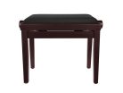 PB1/7520 Boston  piano bench with adjustable seat (55,5x32,5x48-56cm), satin dark walnut with black velvet seat