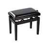 PB2/2025 Boston  piano bench Deluxe with adjustable seat, glossy black with black vinyl seat