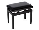 PB2/2520 Boston  piano bench Deluxe with adjustable seat, satin black with black velvet seat