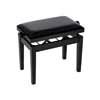 PB2/2520 Boston  piano bench Deluxe with adjustable seat, satin black with black velvet seat