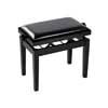 PB2/2525 Boston  piano bench Deluxe with adjustable seat, satin black with black vinyl seat