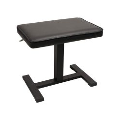   PBH/200 Boston  piano bench with hydraulic adjustable seat (48x31x49-56cm), satin black and black vinyl seat