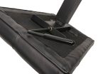 PBH/225 Boston  piano bench with hydraulic adjustable seat (48x31x49-56cm), satin black and black quilted vinyl sea