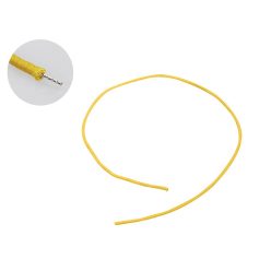   PBW1/YE Boston  USA made (Gavitt) waxed cotton braided push back wire, yellow, 1 foot