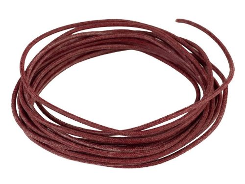 PBW10/RD Boston  USA made (Gavitt) waxed cotton braided push back wire, red, 10 feet