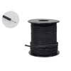 PBW50/BK Boston  USA made (Gavitt) waxed cotton braided push back wire, black, 50 feet