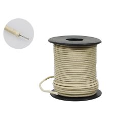   PBW50/WH Boston  USA made (Gavitt) waxed cotton braided push back wire, white, 50 feet