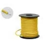 PBW50/YE Boston  USA made (Gavitt) waxed cotton braided push back wire, yellow, 50 feet