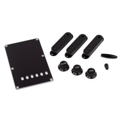   PG0549023 Allparts  accessory kit for Strat, black, 3-ply backplate