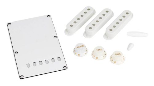 PG0549025 Allparts  accessory kit for Strat, white, 3-ply backplate