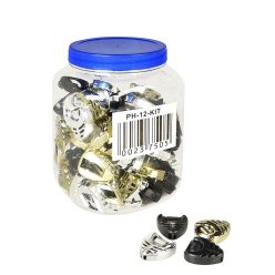   PH-12-KIT Boston  100-piece pick holder assortment kit, plastic, in black, silver and gold