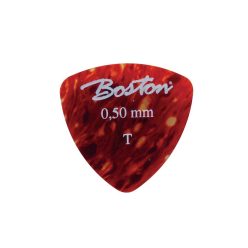   PK-40-T Boston  picks, celluloid, tortoise, standard triangle model, 24-pack, thin, 0.50 mm.