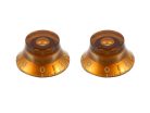 PK0140022 Allparts  bell knobs, vintage style, amber, 2pcs