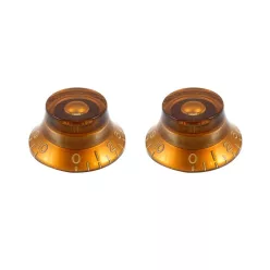 PK0140022 Allparts  bell knobs, vintage style, amber, 2pcs