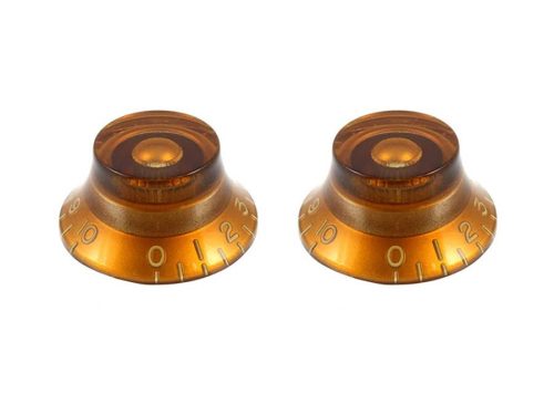 PK0140022 Allparts  bell knobs, vintage style, amber, 2pcs