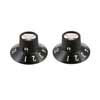 PK0145023 Allparts  amp knobs, black, 2pcs