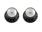 PK0182023 Allparts  reflector knobs, tone, black, 2pcs