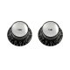PK0182023 Allparts  reflector knobs, tone, black, 2pcs