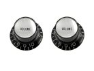 PK0184023 Allparts  reflector knobs, volume, black, 2pcs