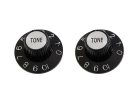 PK3242023 Allparts  tone knobs, Witch Hat style, fits USA split shaft pots, black, 2pcs