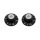 PK3244023 Allparts  volume knobs, Witch Hat style, fits USA split shaft pots, black, 2pcs