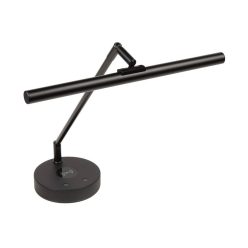   PLM-1000-BK Boston  piano LED lamp T--shape with wireless charger in lamp base, black aluminium housing, incl. PSU