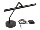 PLM-1000-BK Boston  piano LED lamp T--shape with wireless charger in lamp base, black aluminium housing, incl. PSU