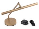 PLM-1000-MS Boston  piano LED lamp T-shape with wireless charger in lamp base, brass aluminium housing, incl. PSU