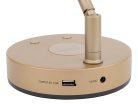 PLM-1000-MS Boston  piano LED lamp T-shape with wireless charger in lamp base, brass aluminium housing, incl. PSU