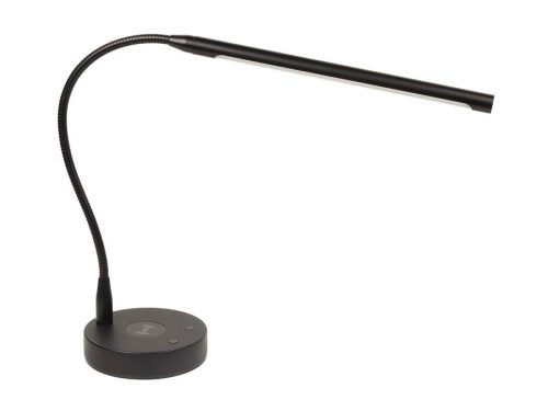 PLM-280-BK Boston  piano LED lamp L-shape with wireless charger in lamp base, black aluminium housing, incl. PSU