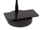 PLM-280-BK Boston  piano LED lamp L-shape with wireless charger in lamp base, black aluminium housing, incl. PSU