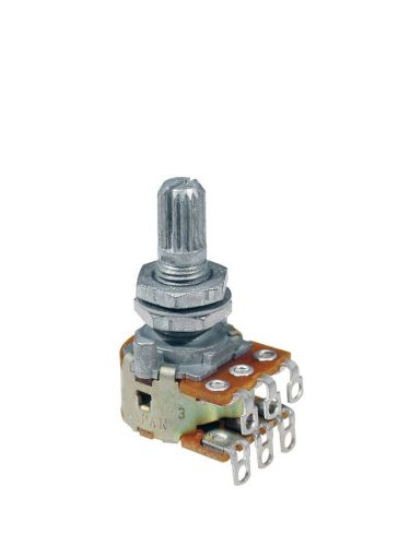 PM-500-Z ALPS  2x500K blender potentiometer, 10mm. bushing, M7x0,75 thread, blends 2 sources, made in Japan