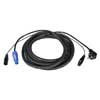 PMC-122-5 Boston Black Jack combined cable power and line, powerconnector  and XLR male to schuko and XLR female, 5 m