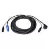 PMC-122-5 Boston Black Jack combined cable power and line, powerconnector  and XLR male to schuko and XLR female, 5 m