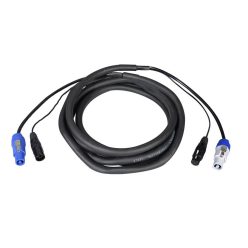   PMC-132-10 Boston Black Jack combined cable power and line, powerconnector  and XLR male to powerconnector and XLR female, 10 m