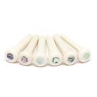 PP-1000-00 Graph Tech TUSQ Presentation style bridge pins, set of 6, white with 4mm paua shell inlay