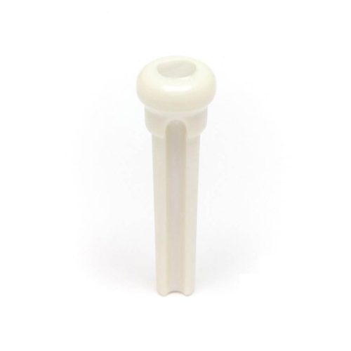 PP-1044-00 Graph Tech TUSQ Presentation style bridge pins, set of 6, white with 4mm mother of pearl inlay