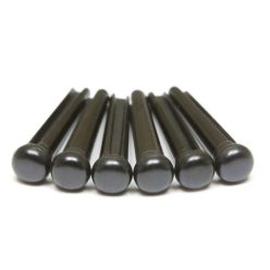   PP-2100-01 Graph Tech TUSQ Traditional style bridge pins, set of 6, black