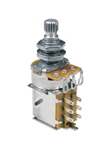 PP-250-A Ultra  250K audio (volume) push-pull potentiometer, 10mm. bushing, M8x0,75 thread, made in Korea