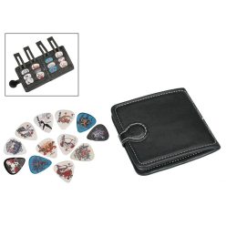   PP-312 Boston  pick pouch, black, PVC, with 12 celluloid picks, skulls and bones