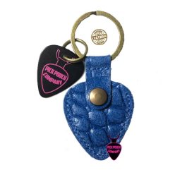   PPC-03/DBU PickPouch Company  genuine Italian leather pick pouch, 351 shape, croco dark blue