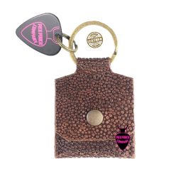   PPC-21/CBR PickPouch Company  genuine Italian leather pick pouch, square shape, coffee brown