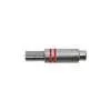 PRCA-20-RD Boston  RCA plug, female, metal nickel, spring 6,2 mm, 2 pcs red ring